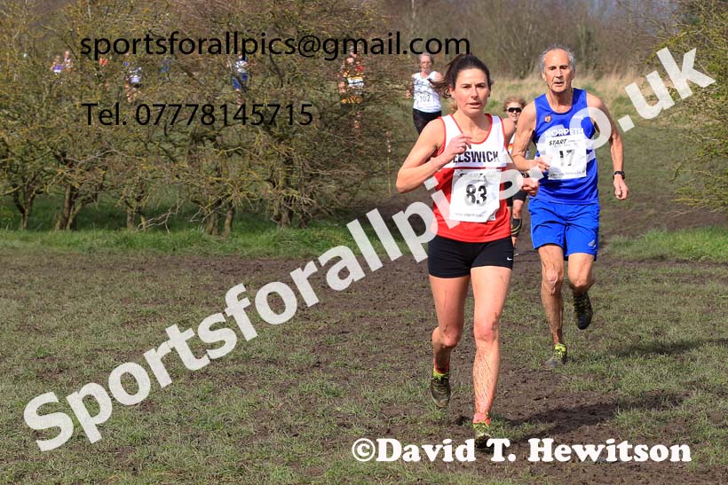 Womens and Mens 65+ in the 2023 BMAF Cross Country Champs., Wallsend. Photo: David T. Hewitson/Sports for All Pics